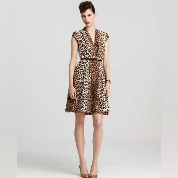 kate spade Roxanne Leopard Print Dress, size 8 - Picture 1 of 10